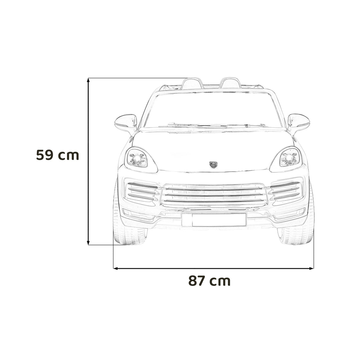 Otroški avto na akumulator Porsche Cayenne S 12 V – lakirana bela – Bela (lakirana)