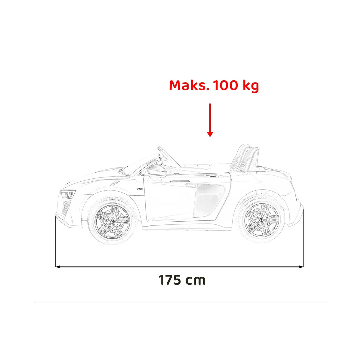 Otroški električni avto Audi Spyder R8 LIFT – Bela