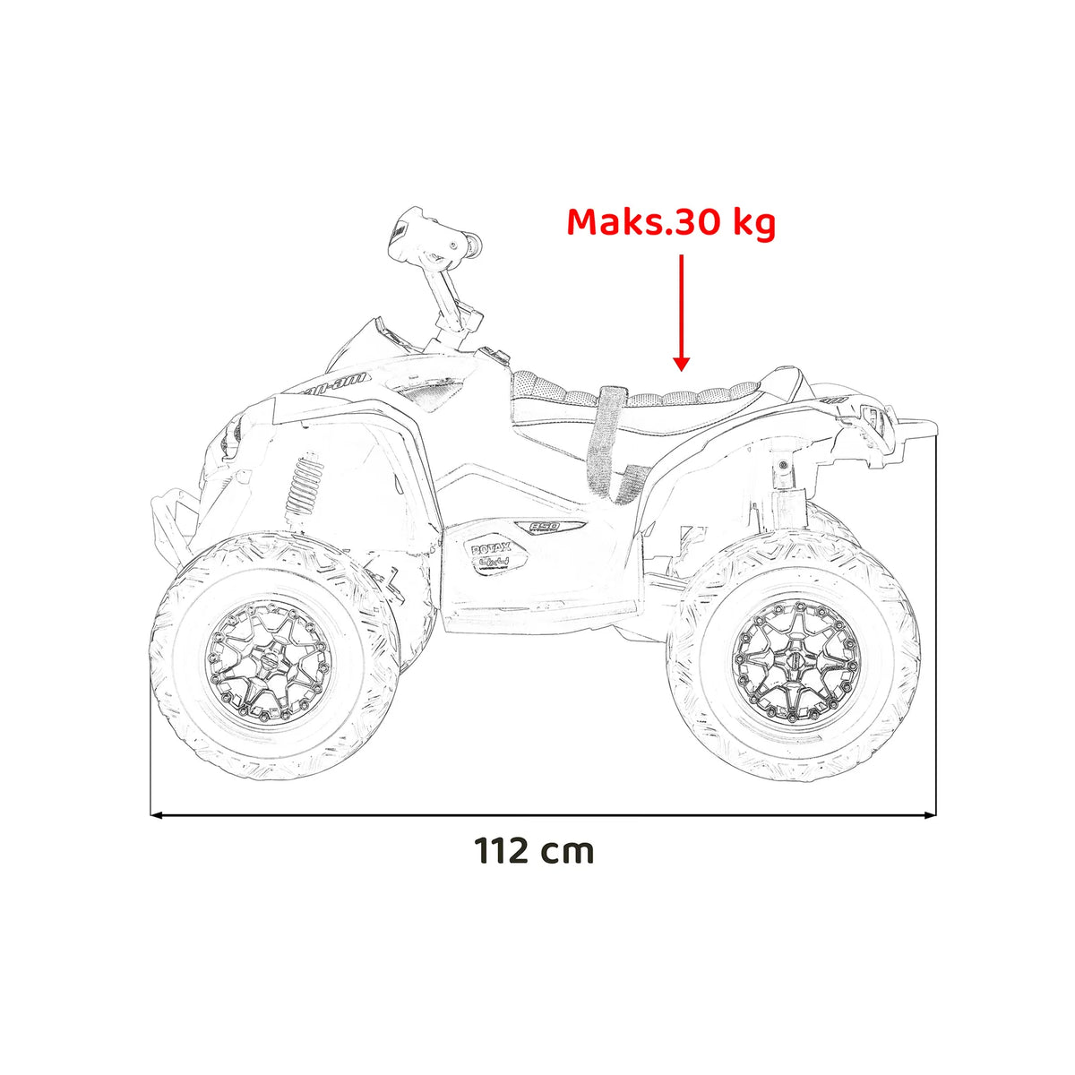 Otroški električni štirikolesnik Quad Maverick ATV