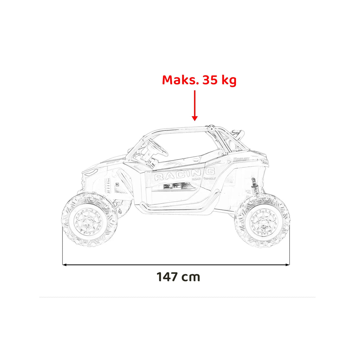 Otroški električni buggy Racing Road 2000