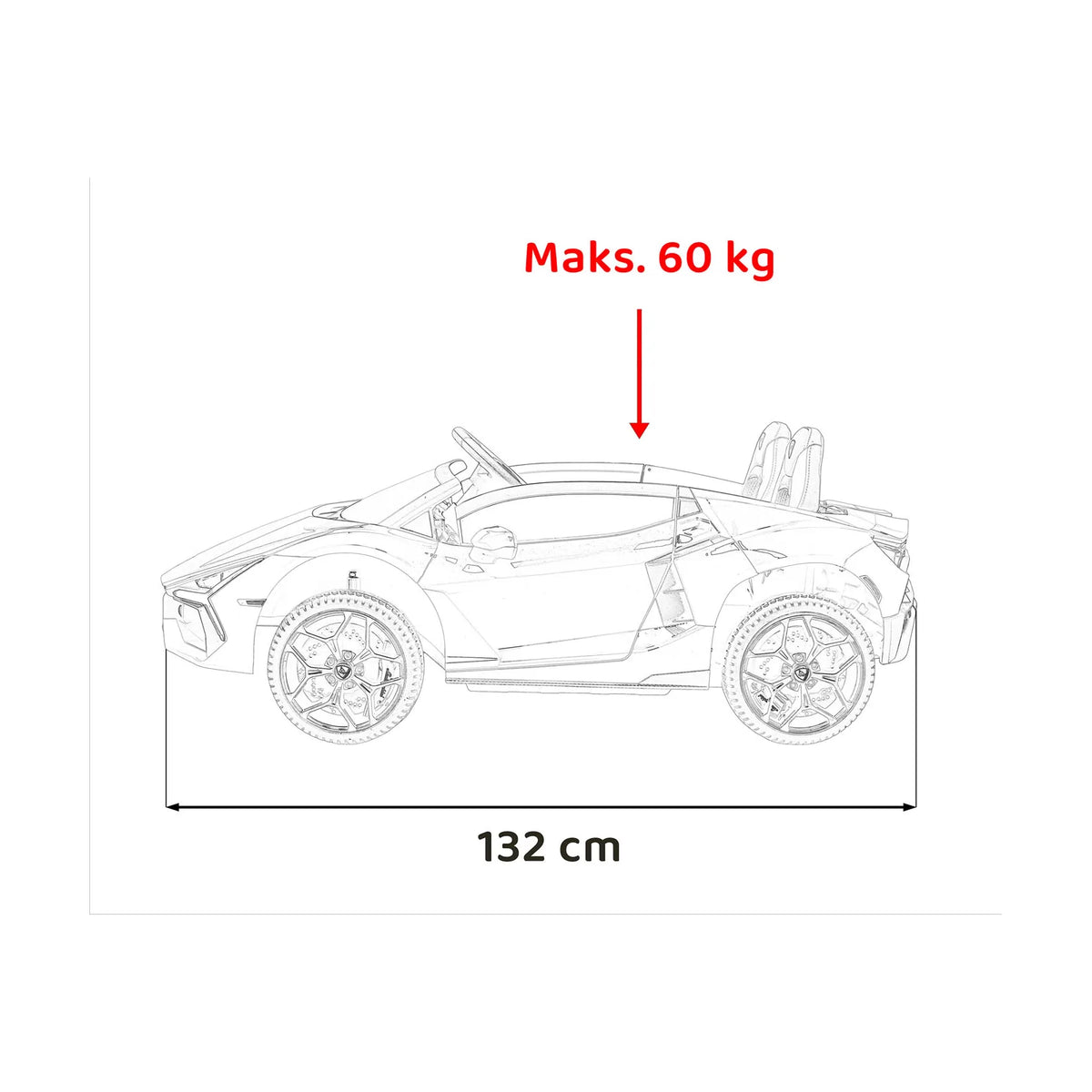 Otroški avto na akumulator Lamborghini Revuelto XL – Bela