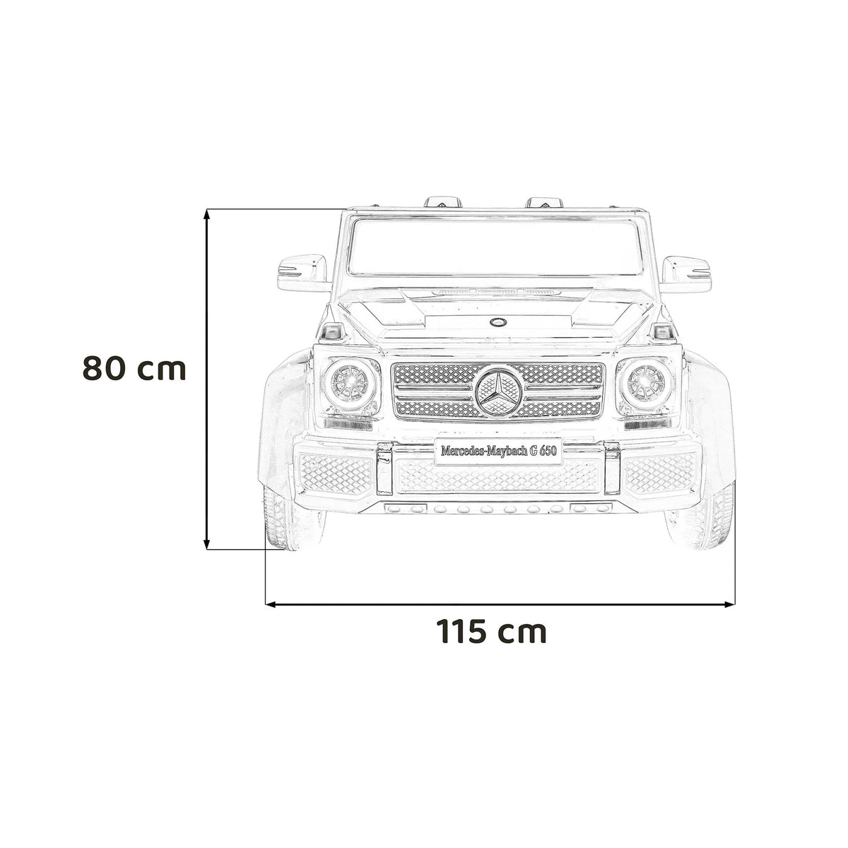 Otroški avto na akumulator Mercedes-Benz Maybach G650 – Bela