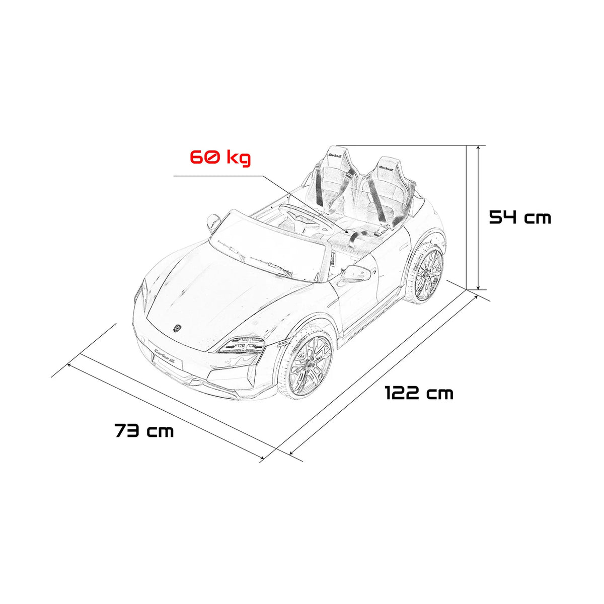 Otroški električni avto Porsche Taycan Turbo S