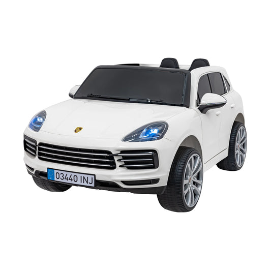 Otroški avto na akumulator Porsche Cayenne S 12 V – lakirana bela – Bela (lakirana)