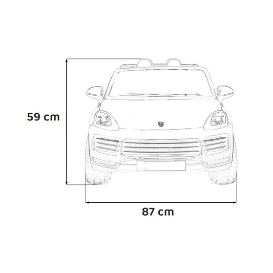 Otroški avto na akumulator Porsche Cayenne S 12 V – lakirana bela – Bela (lakirana)