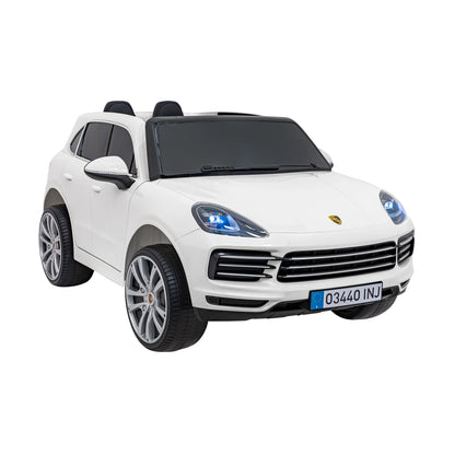 Otroški avto na akumulator Porsche Cayenne S 12 V – lakirana bela – Bela (lakirana)