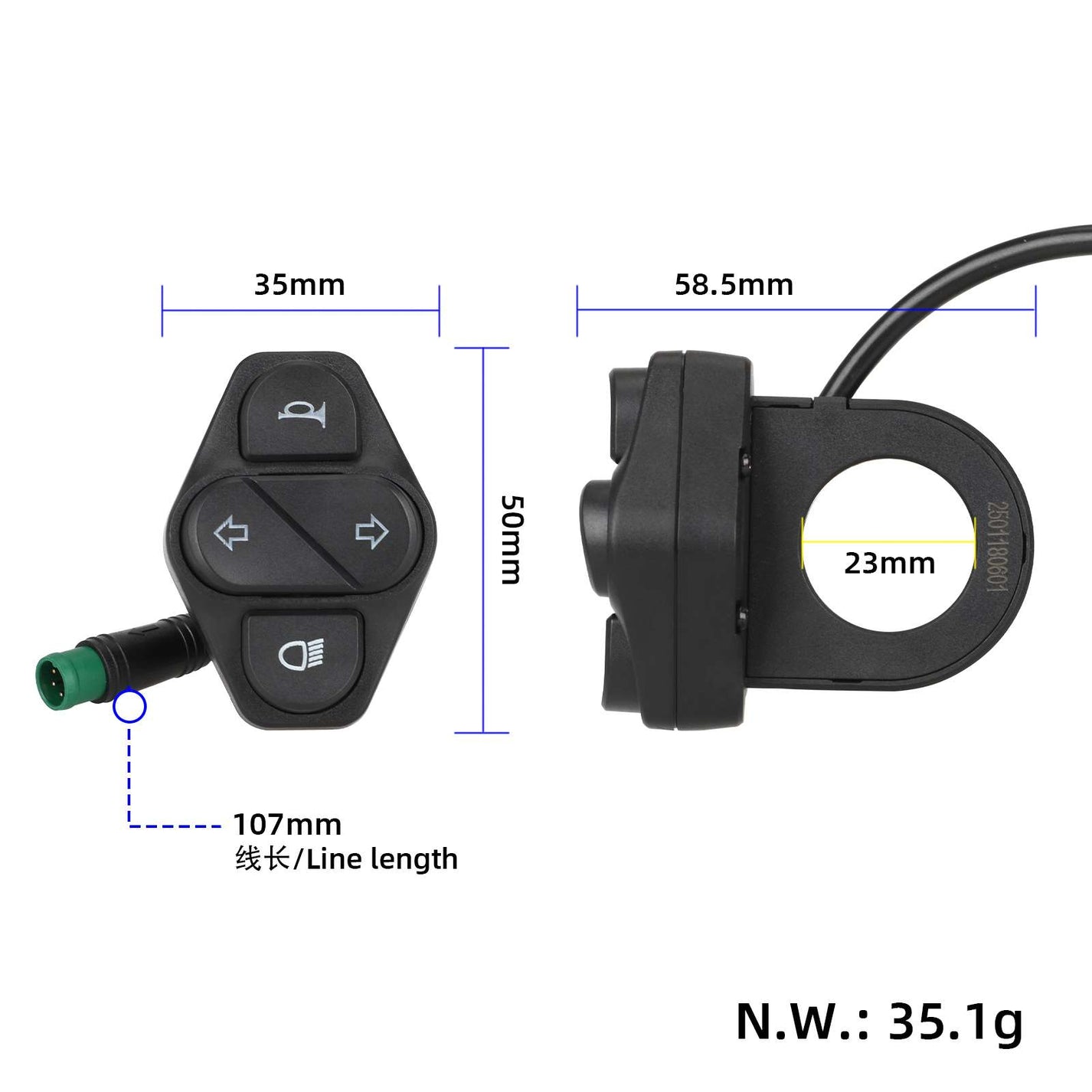 Stikalo s 4 gumbi za električni skiro KuKirin M4 Max