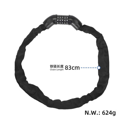 5-digit Combination Chain Lock for Electric Scooter or Bike