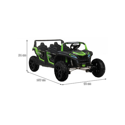 Štirisedežni otroški buggy na akumulator UTV2000 Li-ion – Zelena