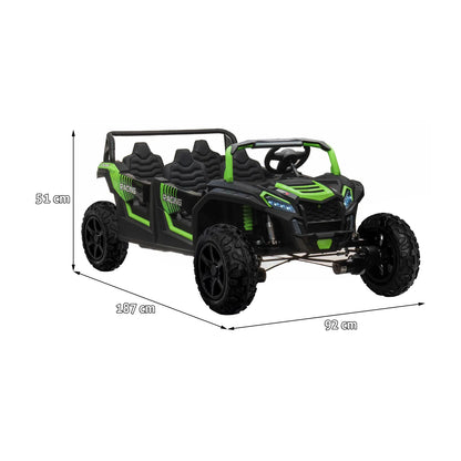 Štirisedežni otroški buggy na akumulator UTV2000 Li-ion – Zelena