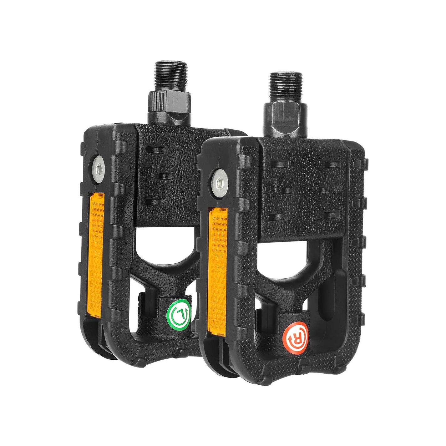 Folding plastic bicycle pedals