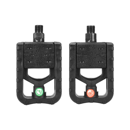 Folding plastic bicycle pedals