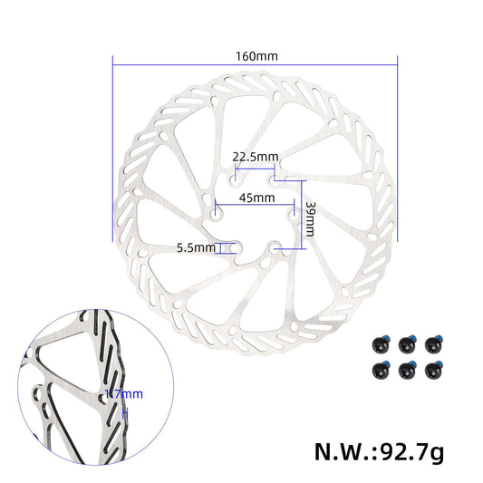 Brake disc 160mm with 6 holes for electric scooter KuKirin G4