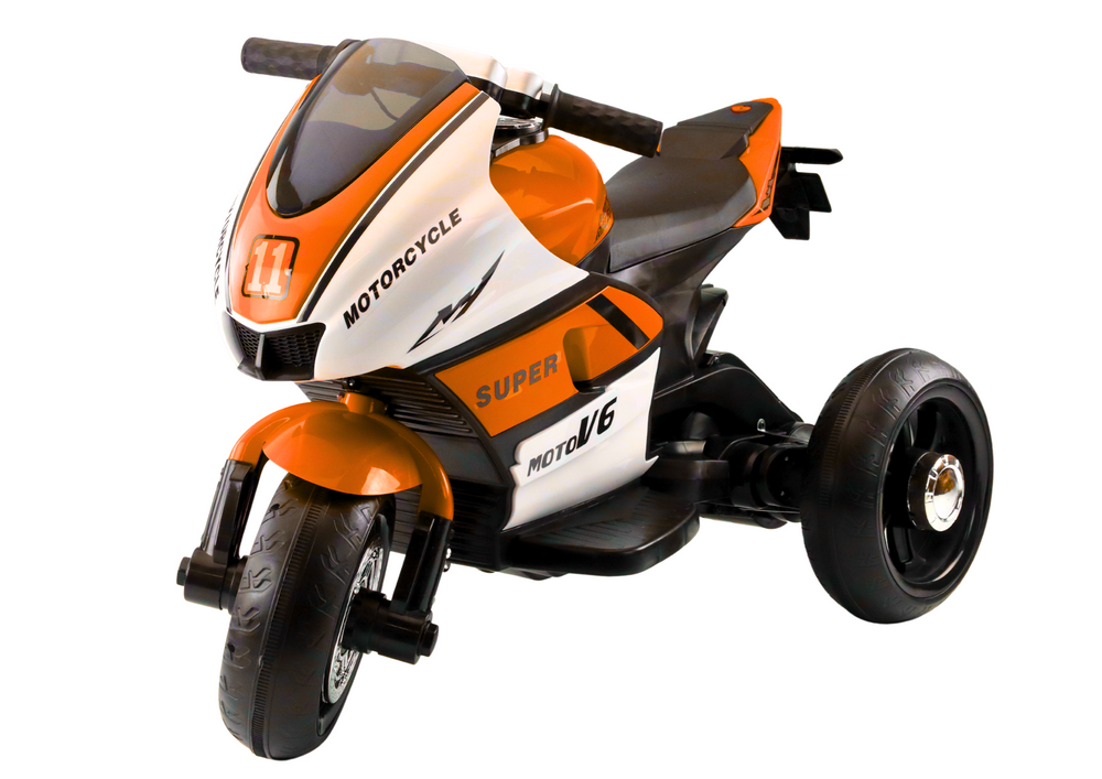 Otroški motor na akumulator HT-5188 z LED lučmi – oranžna, pogled 2