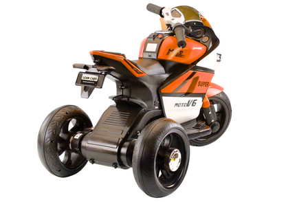Otroški motor na akumulator HT-5188 z LED lučmi – oranžna, pogled 4