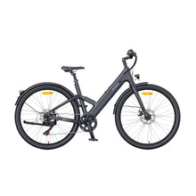 The image shows an Electric bike from the Engwe brand, model MapFour N1. The bike has a modern design and is equipped with disc brakes and wide tires, which ensure good stability and riding comfort. The bike's color is dark gray, giving it an elegant look. Elements such as the seat, handlebars, and pedals are also visible.