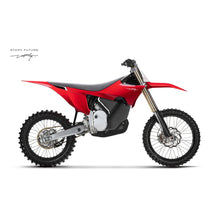 Electric Motocross Motorcycle Stark Varg in red, showcasing sleek design and off-road tires.