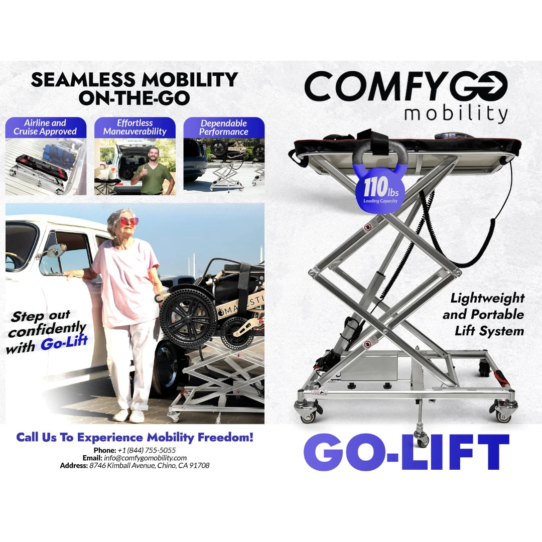 Portable Electric Lift for Wheelchair and Scooter GO-Lift