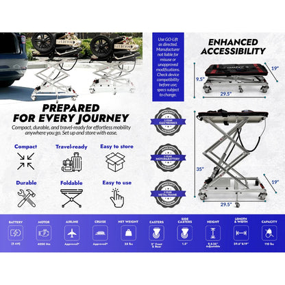 Portable Electric Lift for Wheelchair and Scooter GO-Lift