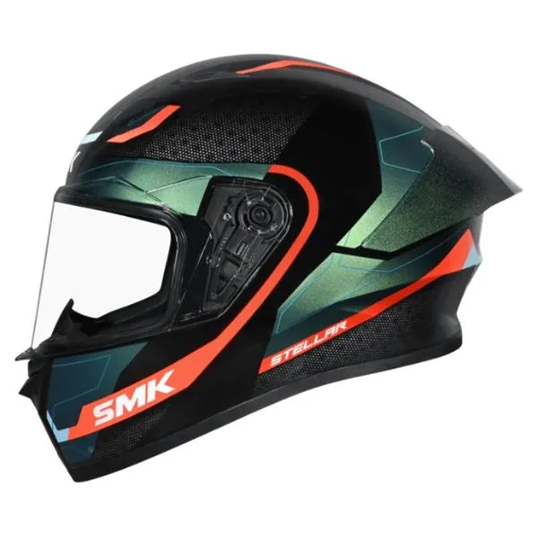 SMK Stellar Sport Flight integralna čelada GL257C – črna/modra/oranžna