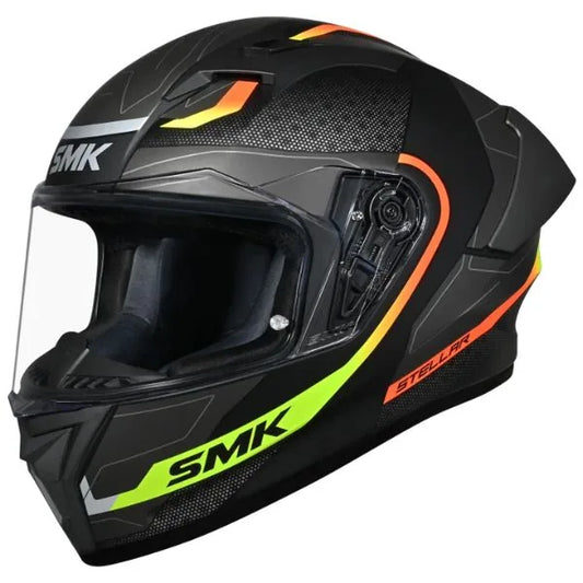 SMK Stellar Sport Flight integralna čelada MA264 – črna/siva/rumena