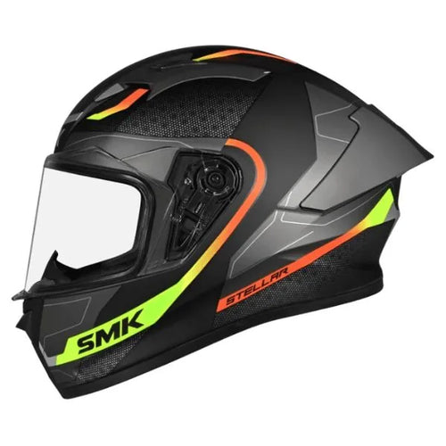 SMK Stellar Sport Flight integralna čelada MA264 – črna/siva/rumena