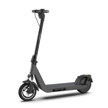 The product in the picture is an electric scooter, brand Joyor, model Litego. The picture shows the scooter in dark gray, with a simple and elegant design. It has a wide deck, ergonomically designed handlebars, and front and rear wheels, allowing for a comfortable ride.