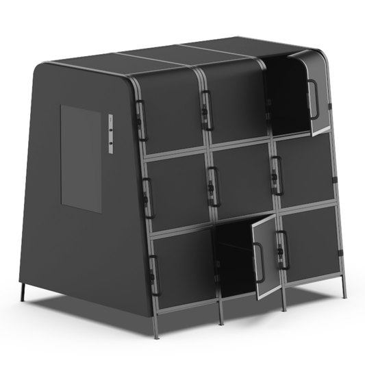 Kaluu SCOOTER BOX - Smart charging station and locker for up to 9 e-scooters