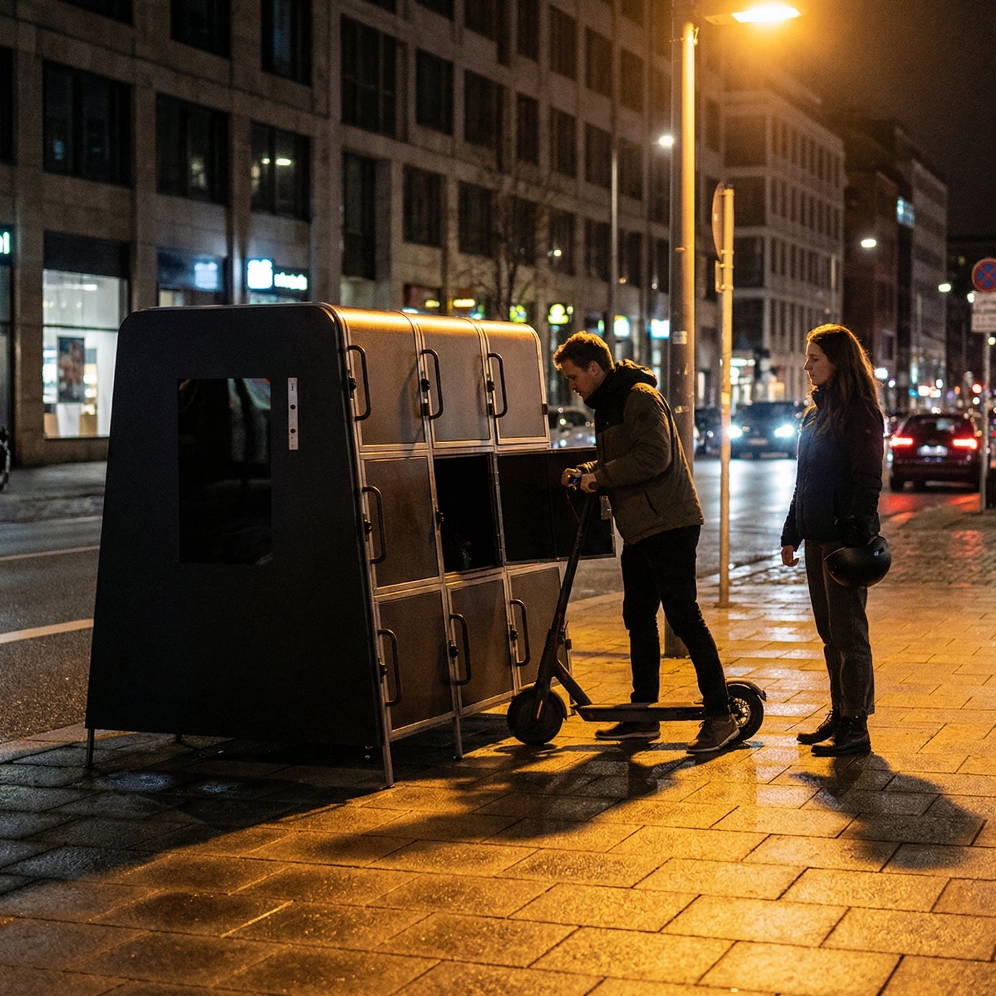 Kaluu SCOOTER BOX - Smart charging station and locker for up to 9 e-scooters