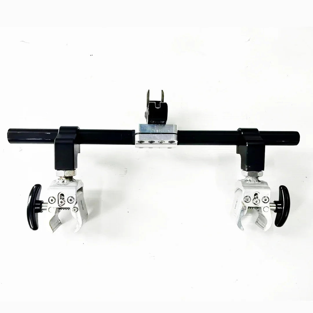 The product pictured is an electrical connector, specifically the Mijo MT01 model. This component is used to connect various parts of electric scooters or bikes. The image shows the connector with aluminum and black plastic parts, including levers for easy installation and adjustment. The product is designed for a robust and secure connection.