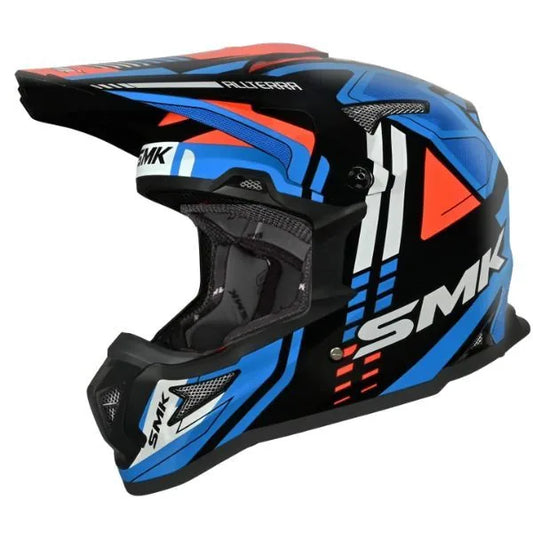SMK Allterra S01 X-Sprint motokros enduro čelada GL257 – bela/modra/oranžna
