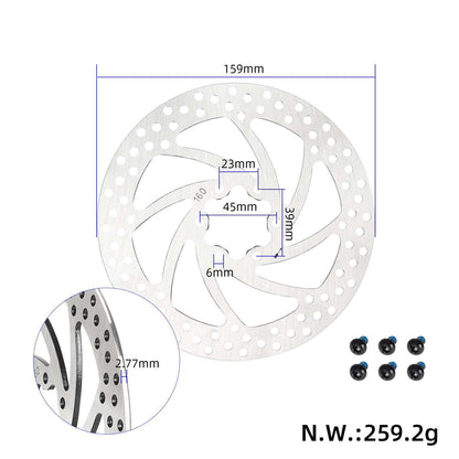 Zavorni disk 160 mm, debelina 2,8 mm – 6 lukenj