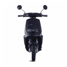 Front view of the Yadea C Line Electric Motorcycle with a sleek black design.