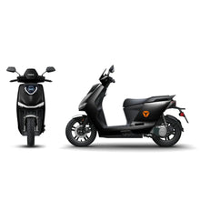 Electric motorcycle Yadea Fierider in elegant black, showcasing modern design and features.