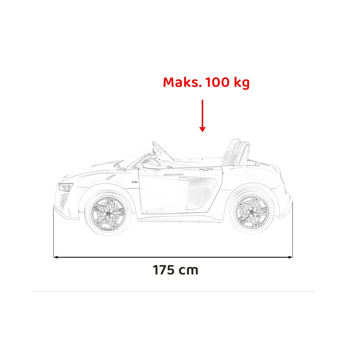 Otroški električni avto Audi Spyder R8 LIFT – Bela