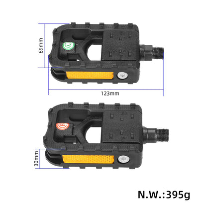 Folding plastic bicycle pedals