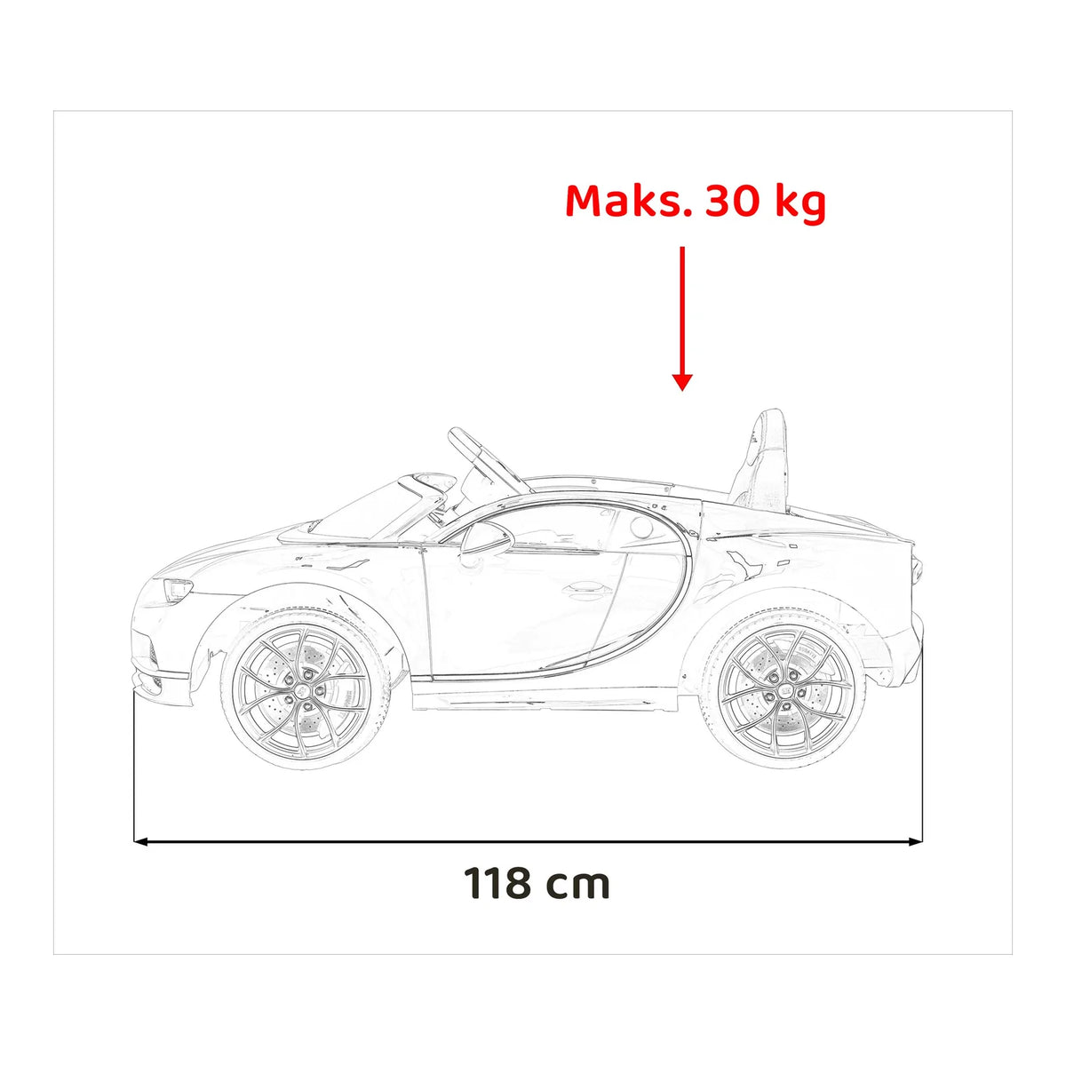 Otroški električni Bugatti Chiron