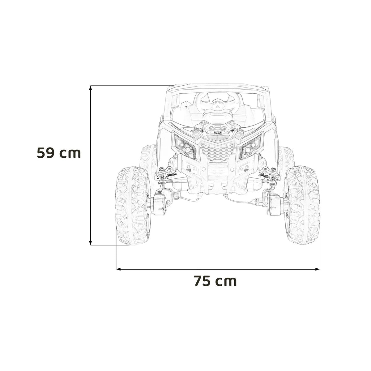 Otroški električni buggy ATV Defend 4x4 Kuromi