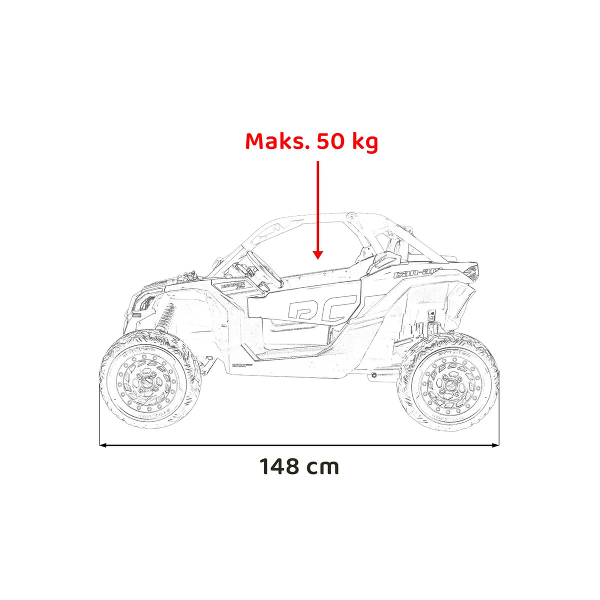 Otroški buggy na akumulator Maverick Turbo RR STRONG – Modra