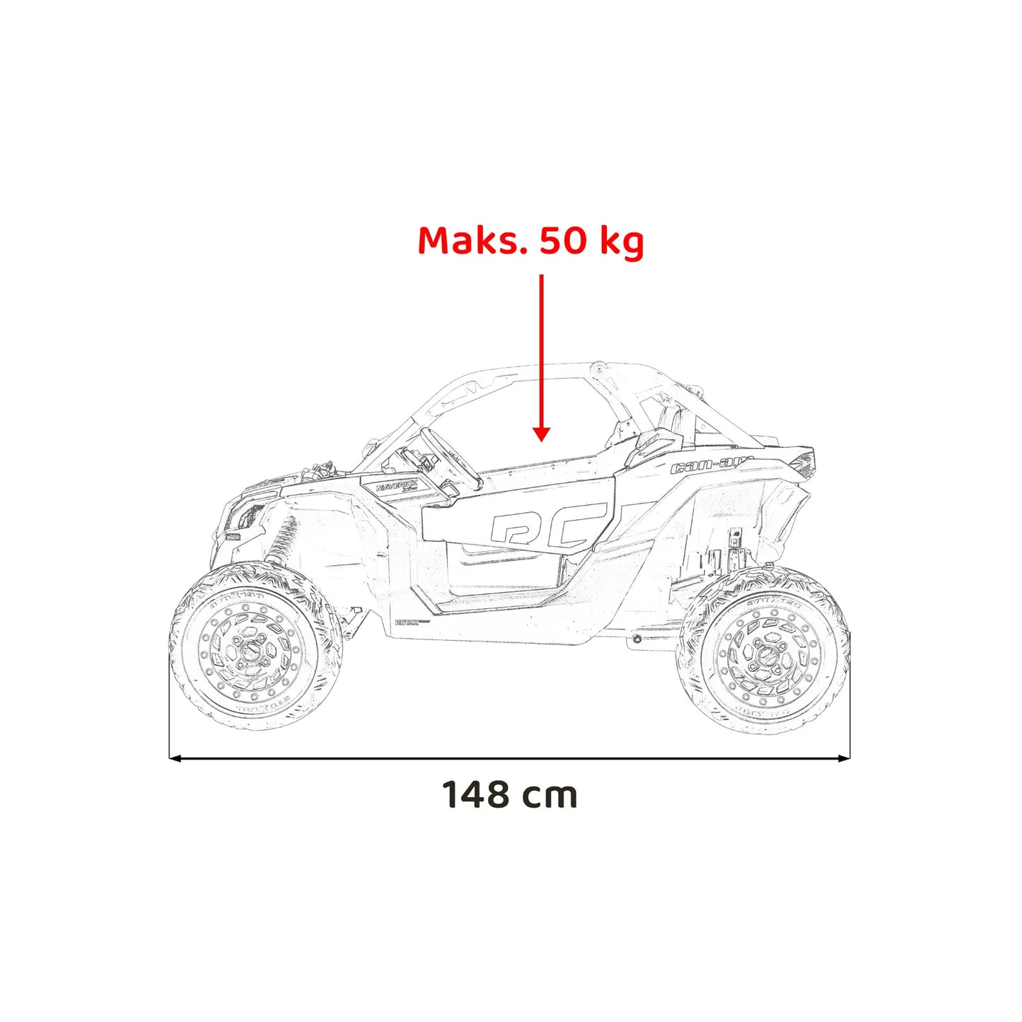 Otroški buggy na akumulator Maverick Turbo RR STRONG – Modra