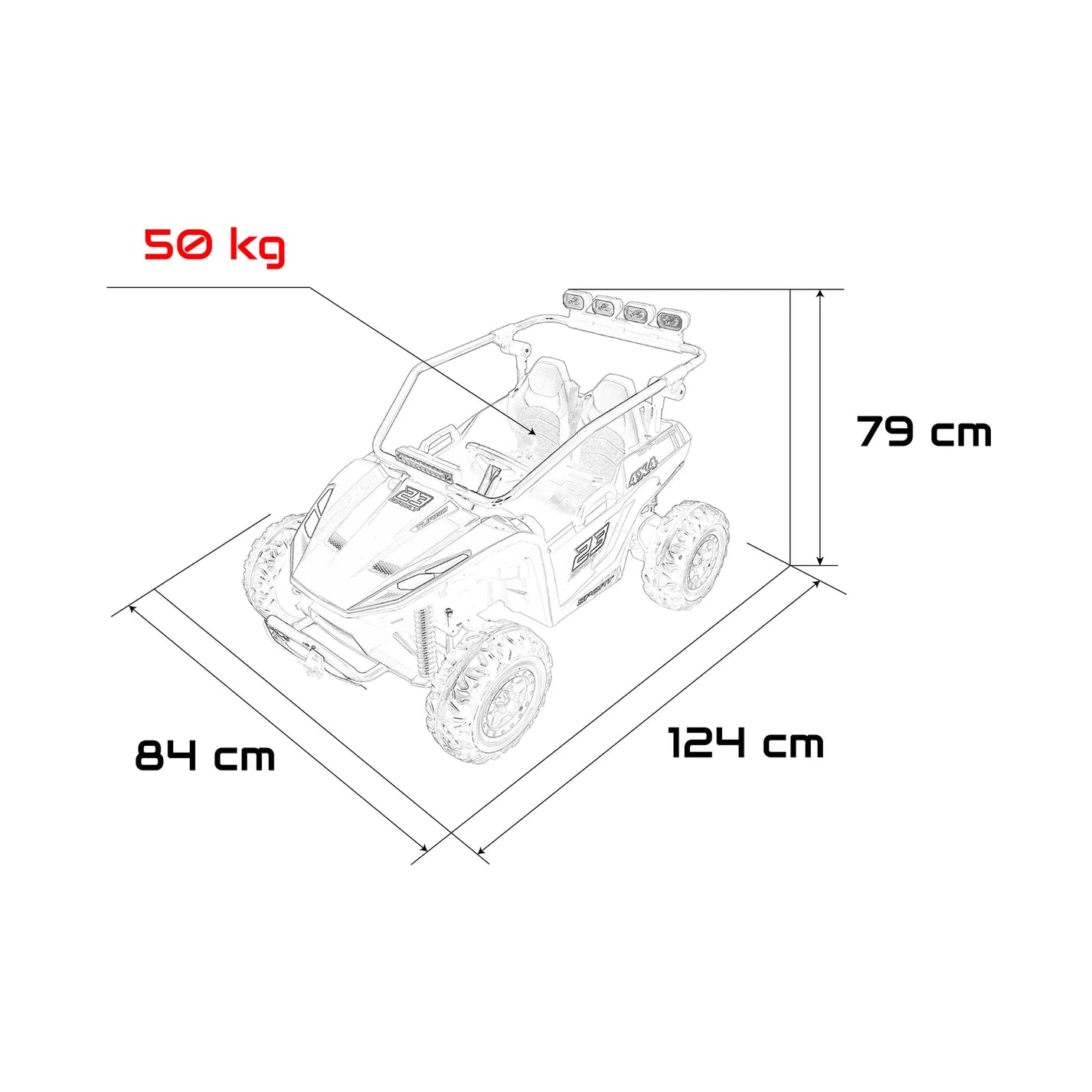 Otroški električni buggy TURBO 23