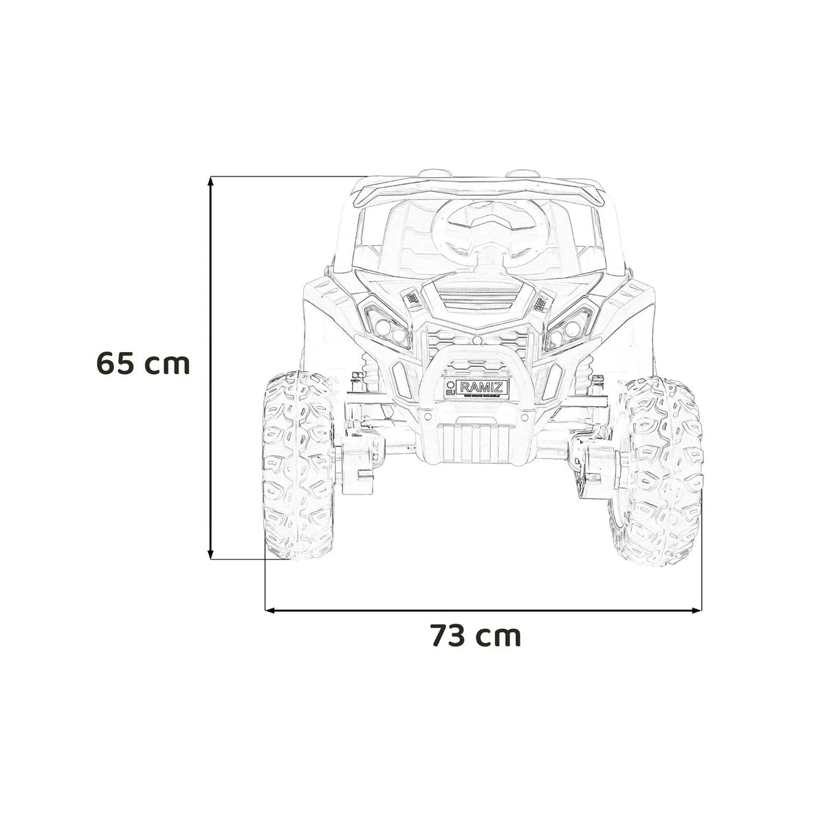 Otroški buggy na akumulator UTV 2000M Racing – Bela