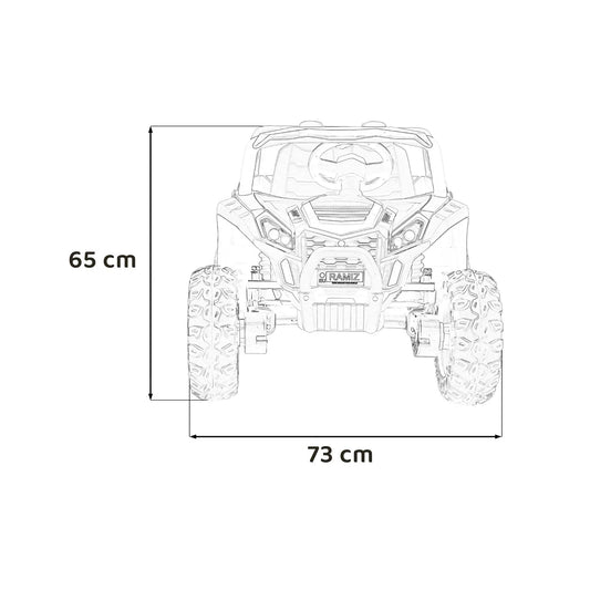 Otroški buggy na akumulator UTV 2000M Racing – Bela