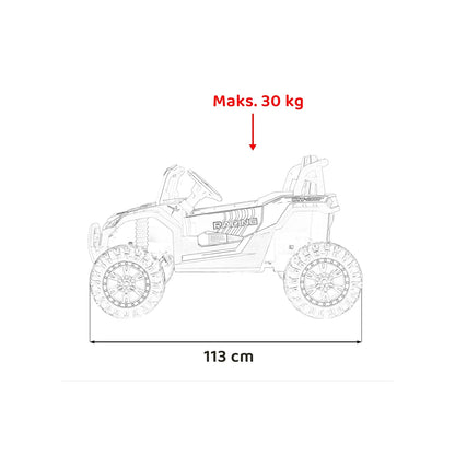 Otroški buggy na akumulator UTV 2000M Racing – Bela