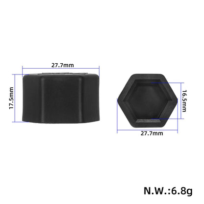 Črn plastični pokrovček matice gredi nihajne roke za Kukirin