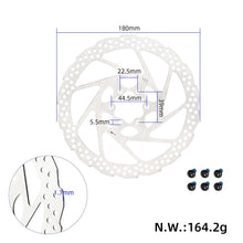 Brake disc 180mm with 6 holes for electric scooter or bike