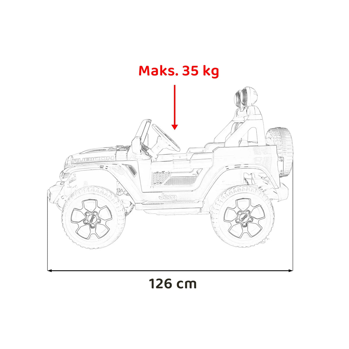 Otroški električni Jeep Wrangler Rubicon