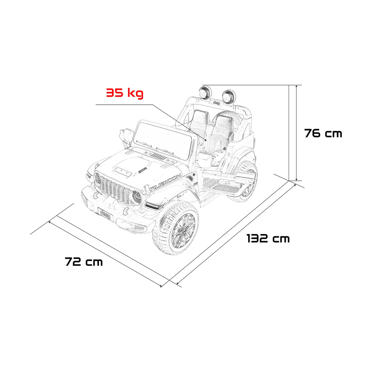 Otroški električni Jeep Wrangler Rubicon LIFT