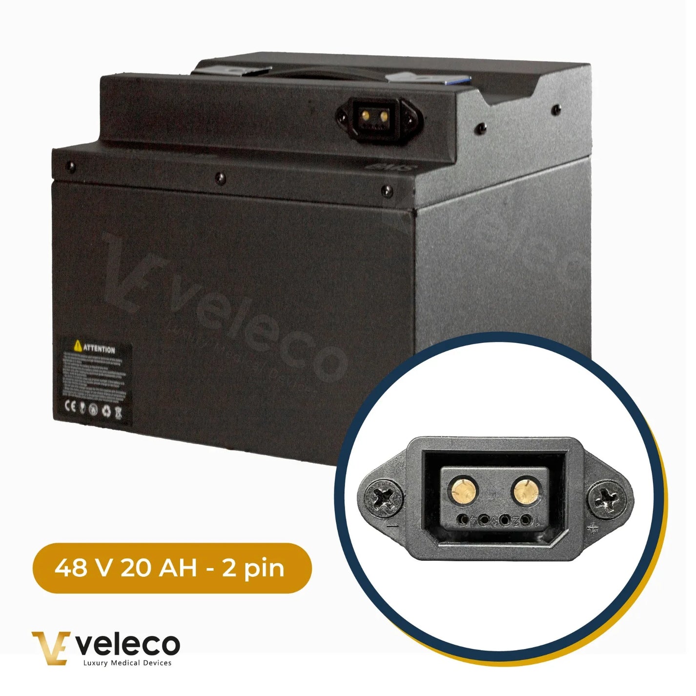 Veleco 48V 20Ah Li-Ion baterija za Draco in Turris (2-pin)