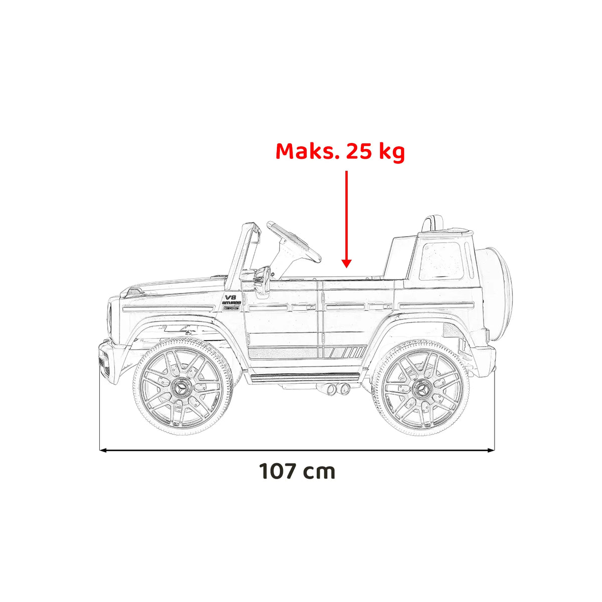 Otroški električni avto Mercedes G63 – Rdeča